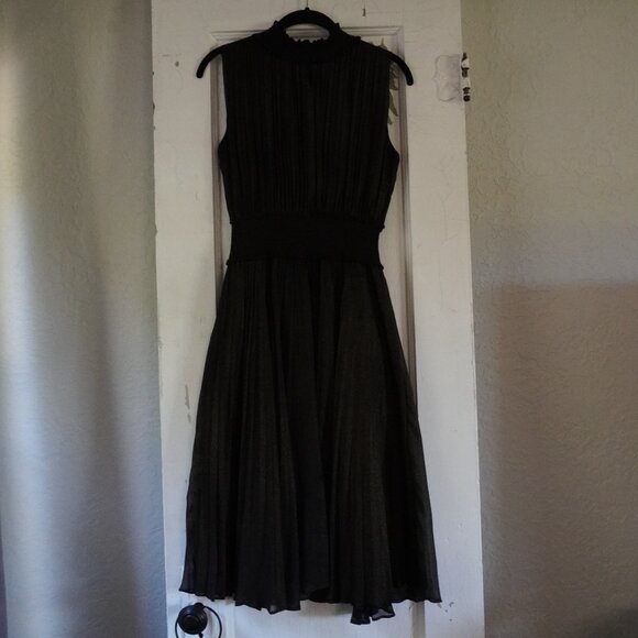 Nanette Lepore Pleated Dress Smocked Neck and Waist Size 4 - Picture 3 of 16